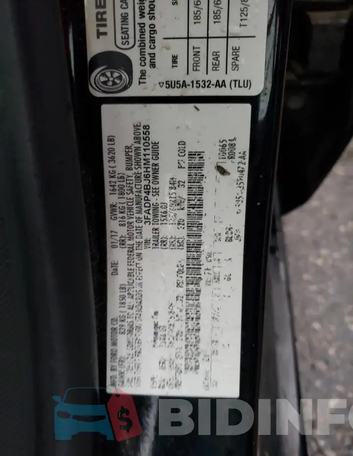 3FADP4BJ6HM110558 Photo# 12