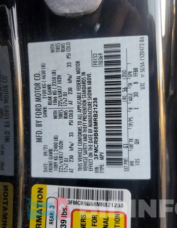 3FMCR9B68MRB21238 Photo# 13
