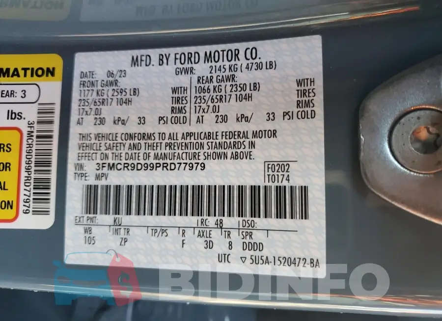 3FMCR9D99PRD77979 Photo# 13