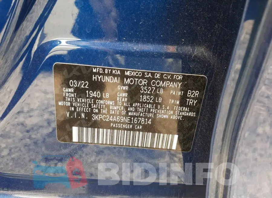 3KPC24A69NE167814 Photo# 13