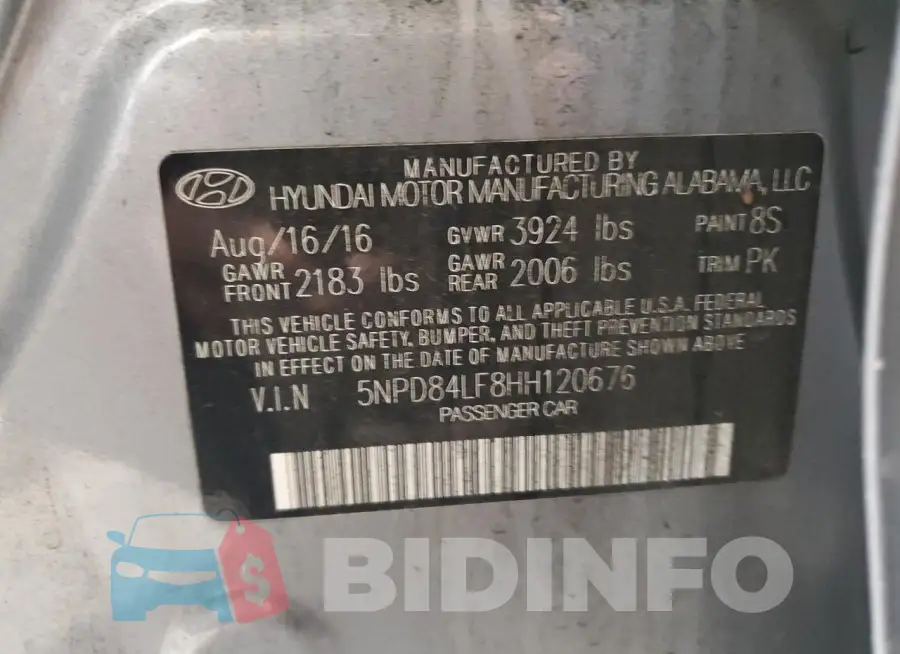 5NPD84LF8HH120676 Photo# 12