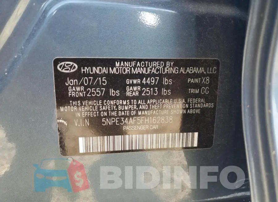 5NPE34AF5FH162838 Photo# 12