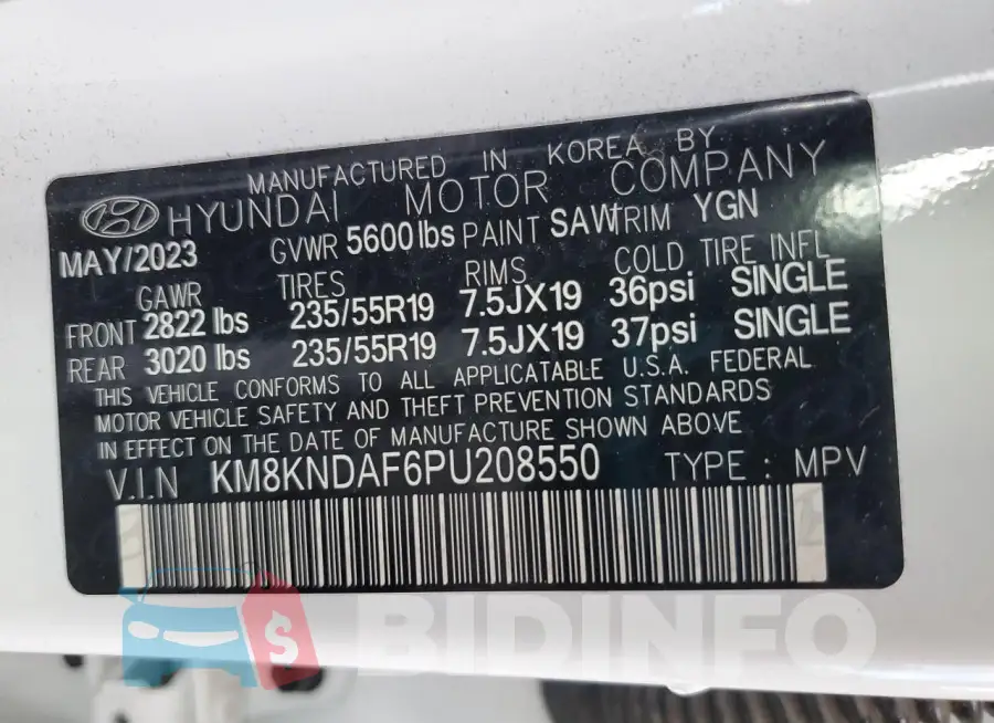 KM8KNDAF6PU208550 Photo# 12