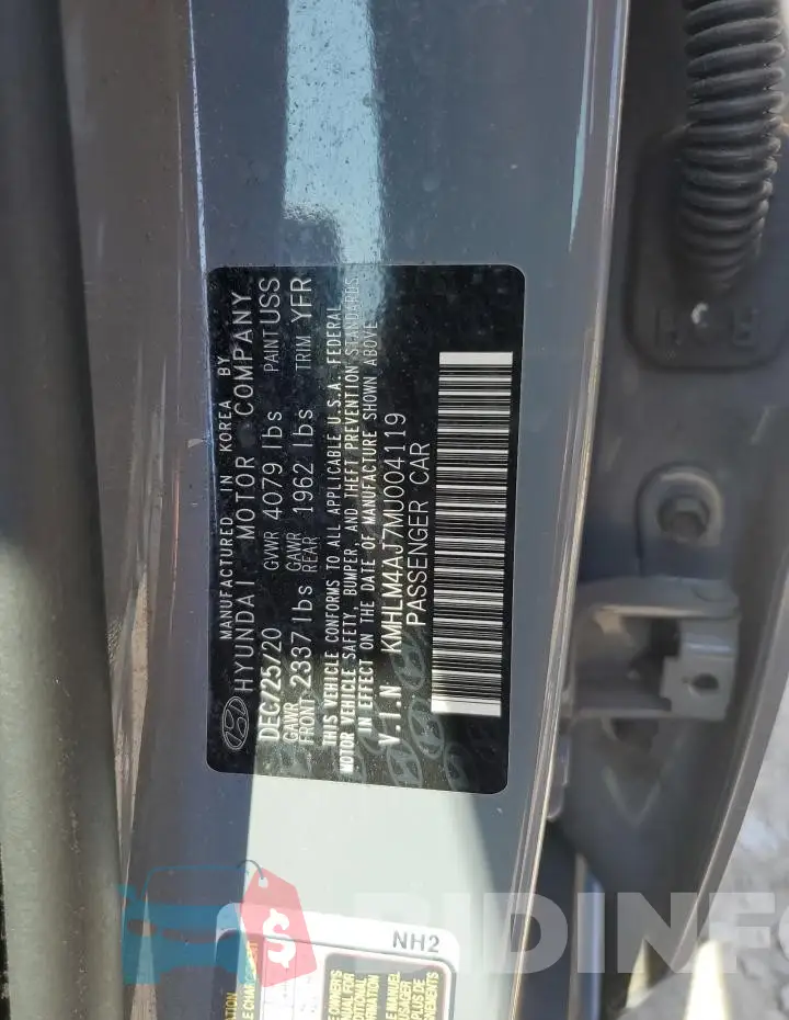 KMHLM4AJ7MU004119 Photo# 13