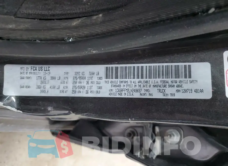 1C6SRFFM2LN249037 Photo# 13