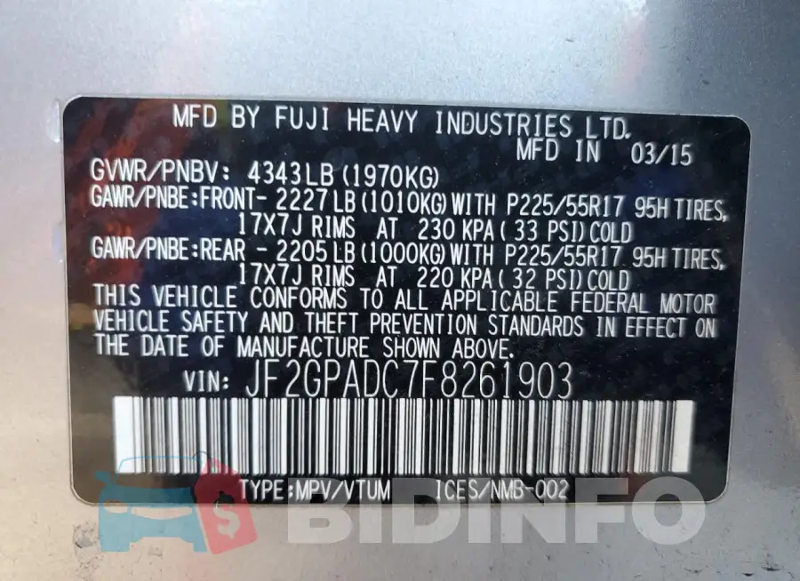 JF2GPADC7F8261903 Photo# 12