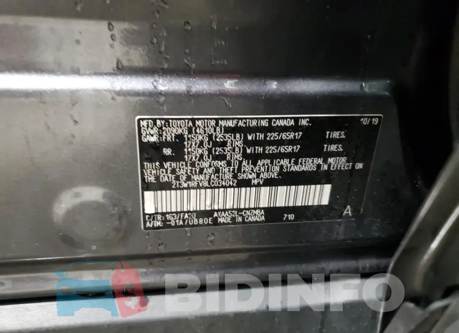 2T3W1RFV8LC034042 Photo# 14