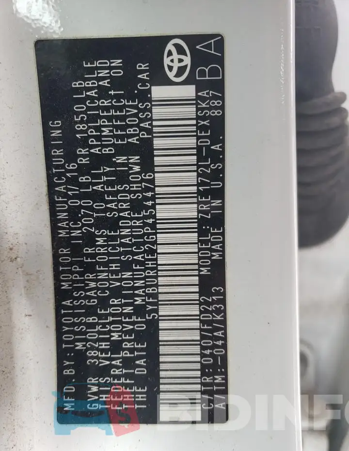 5YFBURHE2GP454476 Photo# 12
