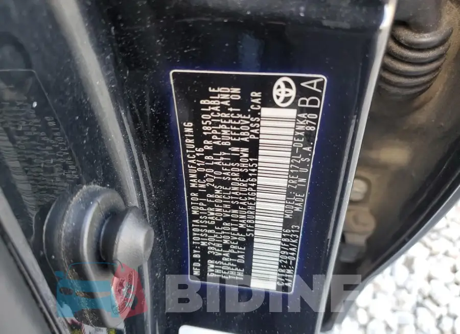 5YFBURHEXGP461451 Photo# 12