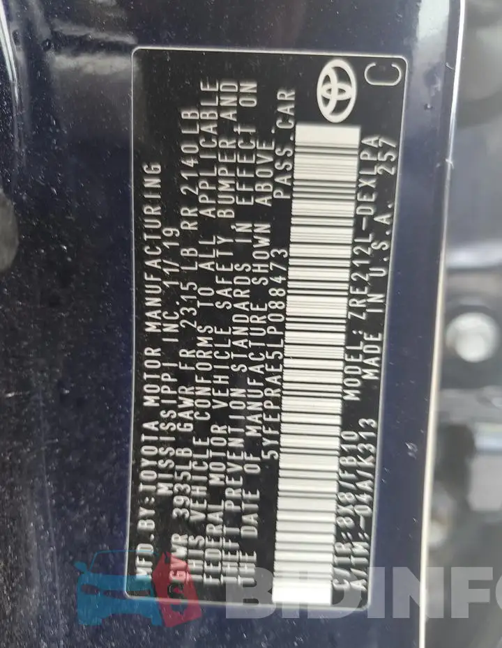 5YFEPRAE5LP088473 Photo# 12