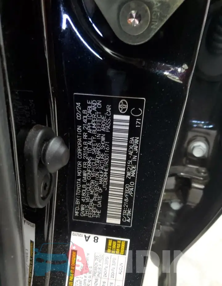 JTDBDMHE1R3011671 Photo# 13