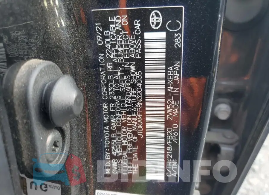 JTDKAMFP8N3204035 Photo# 12