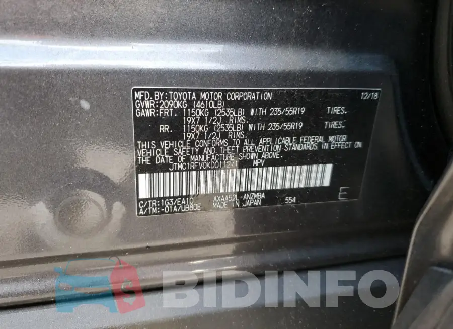 JTMC1RFV0KD011271 Photo# 13