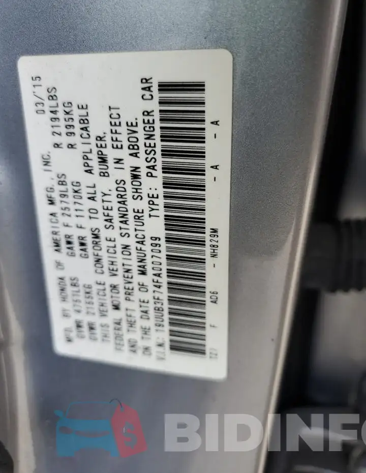19UUB3F74FA007099 Photo# 12