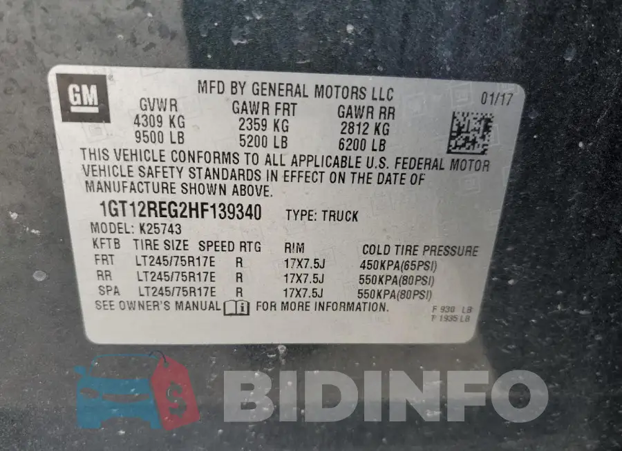 1GT12REG2HF139340 Photo# 12