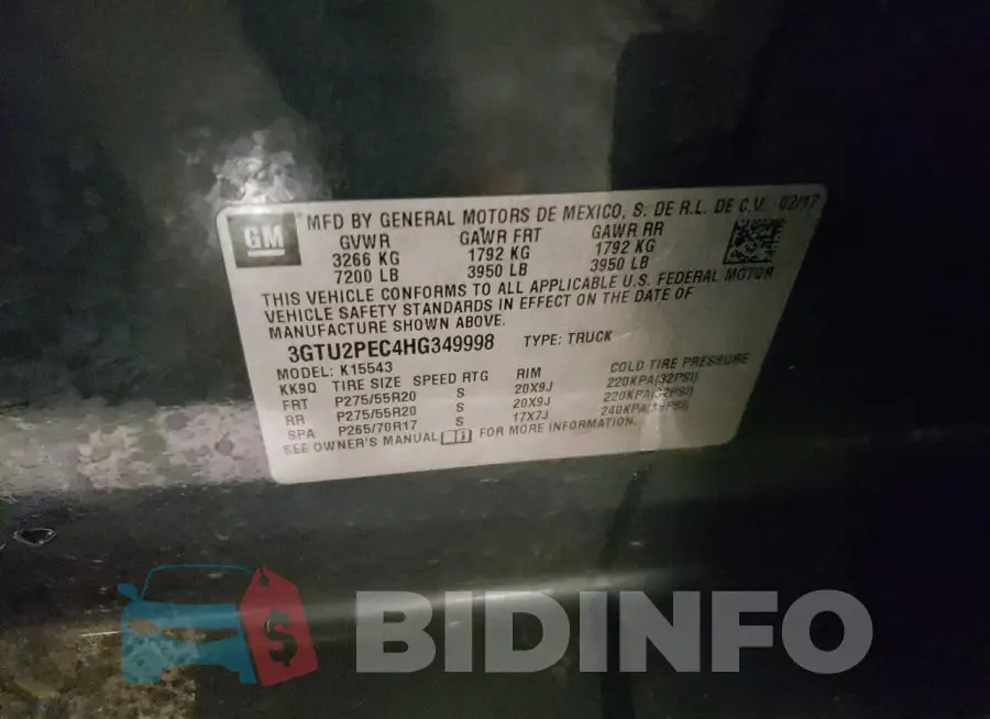 3GTU2PEC4HG349998 Photo# 12