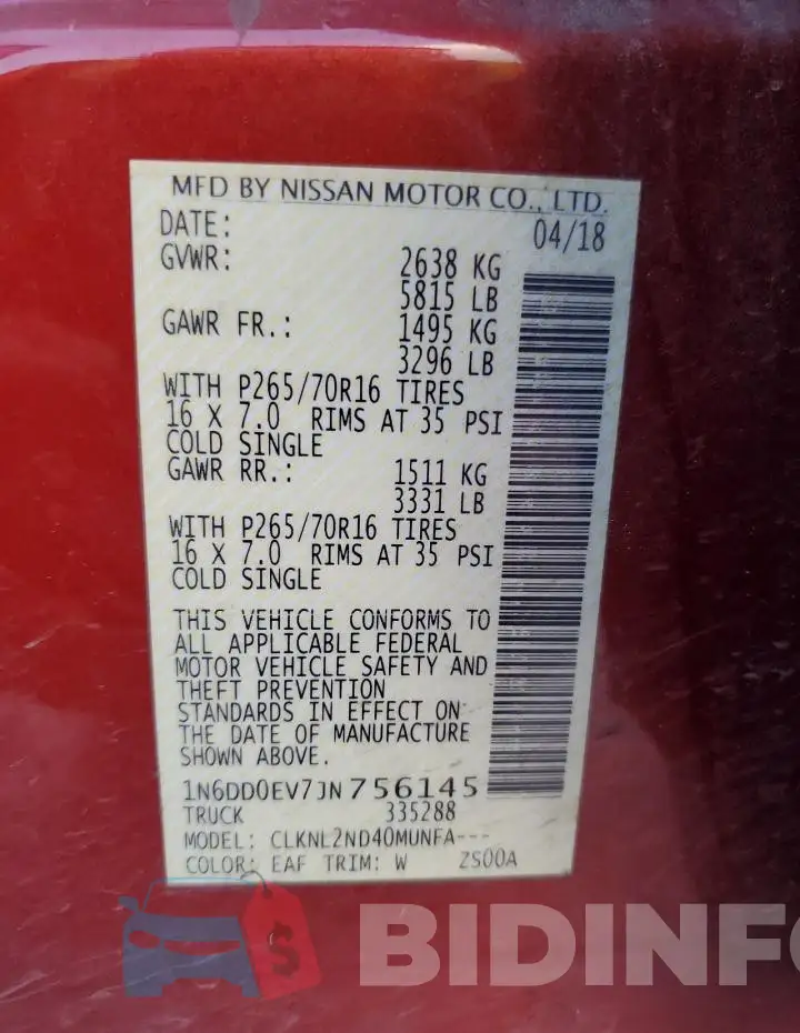 1N6DD0EV7JN756145 Photo# 13