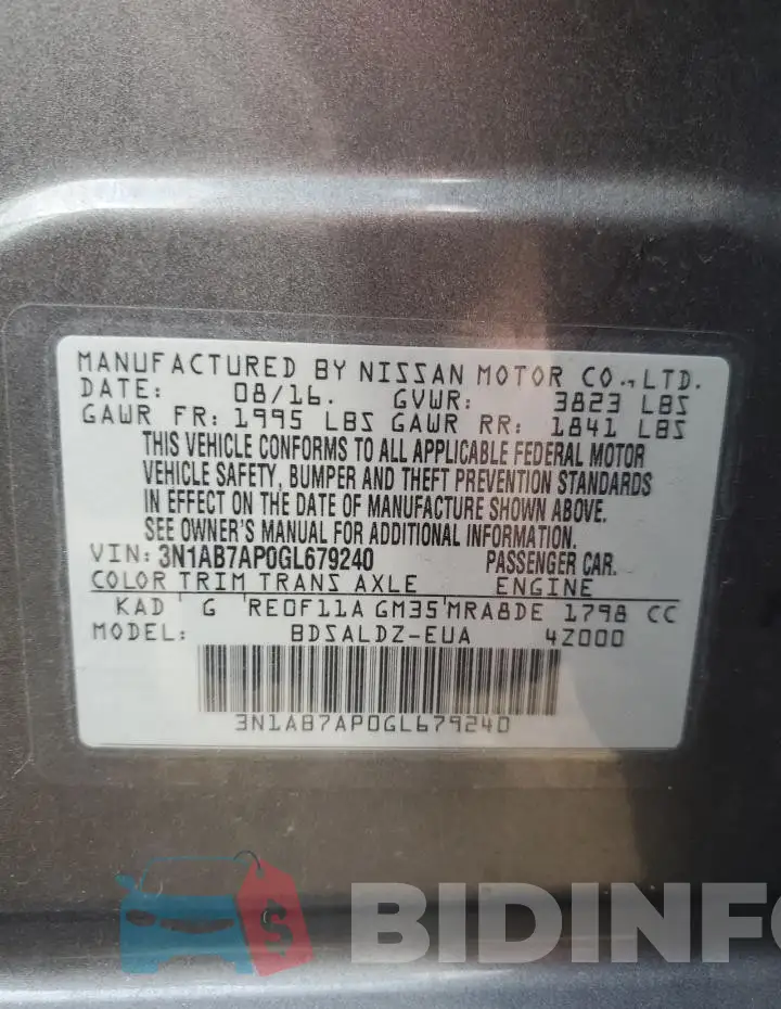 3N1AB7AP0GL679240 Photo# 12