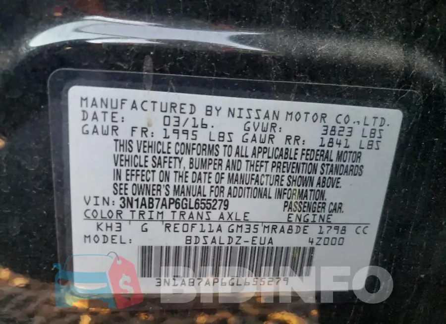 3N1AB7AP6GL655279 Photo# 13