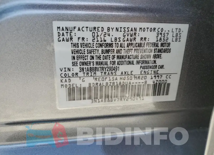 3N1AB8BV7RY290491 Photo# 12