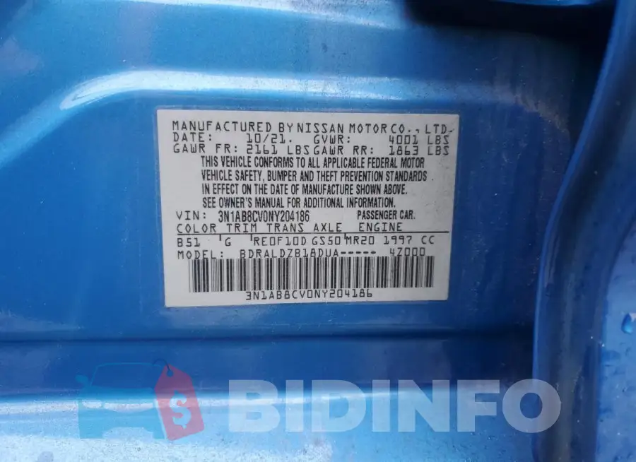 3N1AB8CV0NY204186 Photo# 12