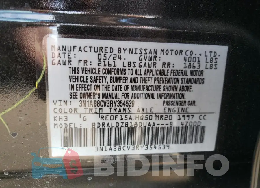 3N1AB8CV3RY354539 Photo# 12