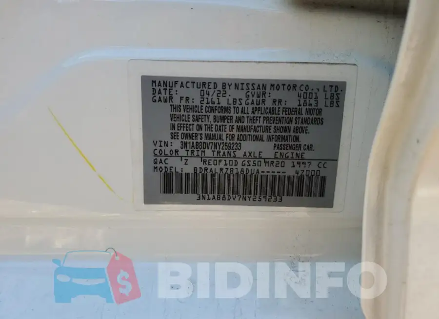 3N1AB8DV7NY259233 Photo# 12