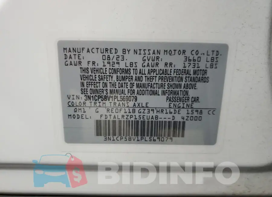 3N1CP5BV1PL569079 Photo# 14