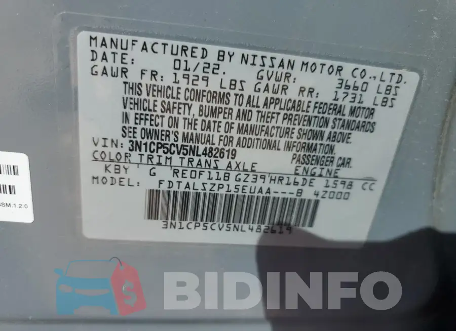 3N1CP5CV5NL482619 Photo# 12