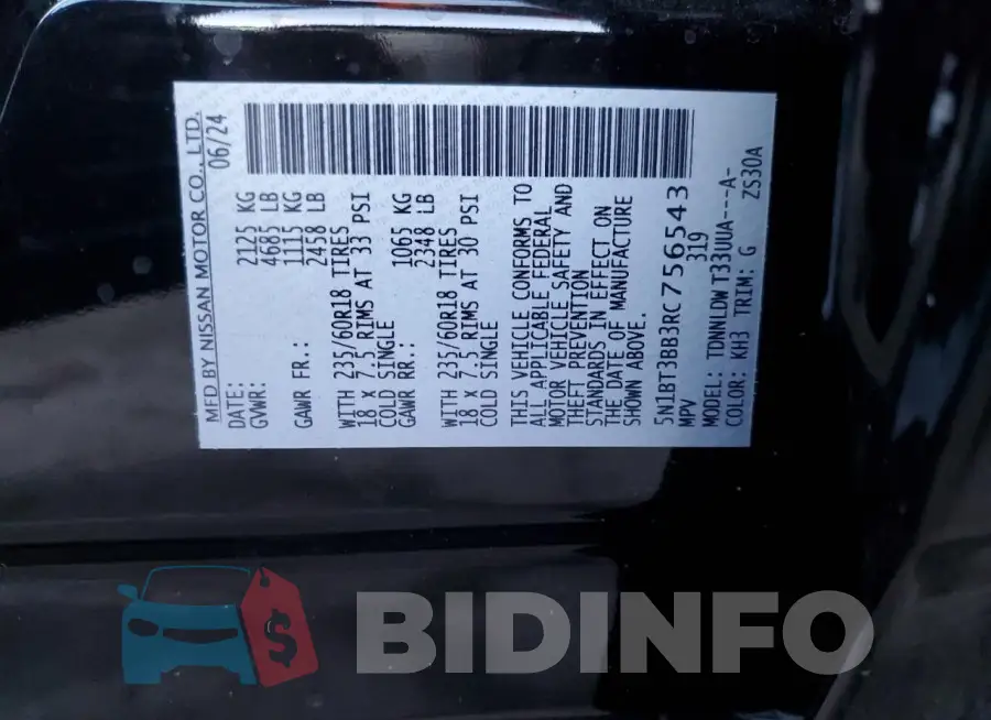 5N1BT3BB3RC756543 Photo# 13