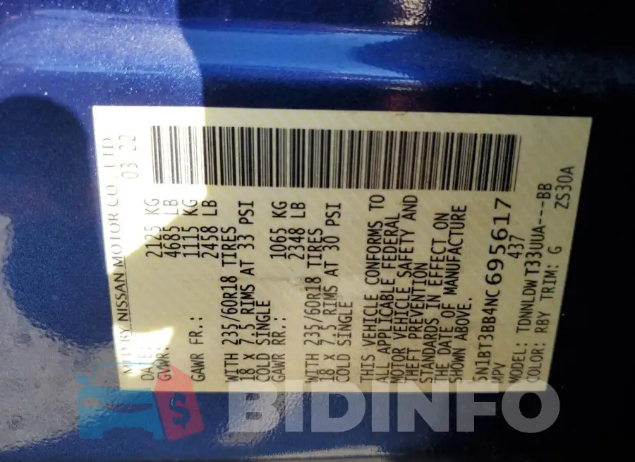 5N1BT3BB4NC695617 Photo# 14