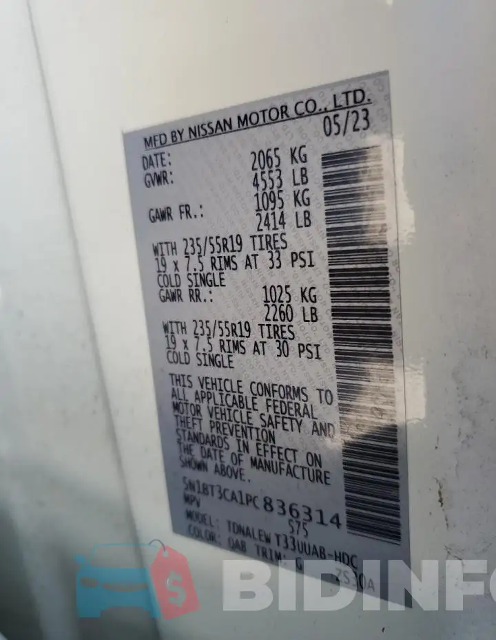 5N1BT3CA1PC836314 Photo# 13