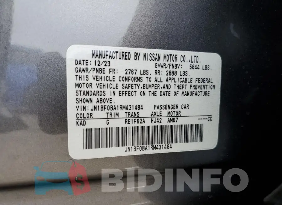 JN1BF0BA1RM431484 Photo# 13