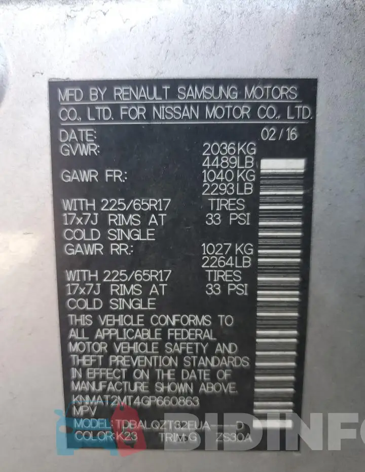 KNMAT2MT4GP660863 Photo# 13