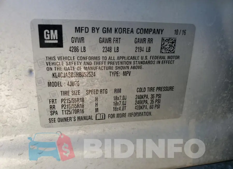 KL4CJASB5HB052524 Photo# 12