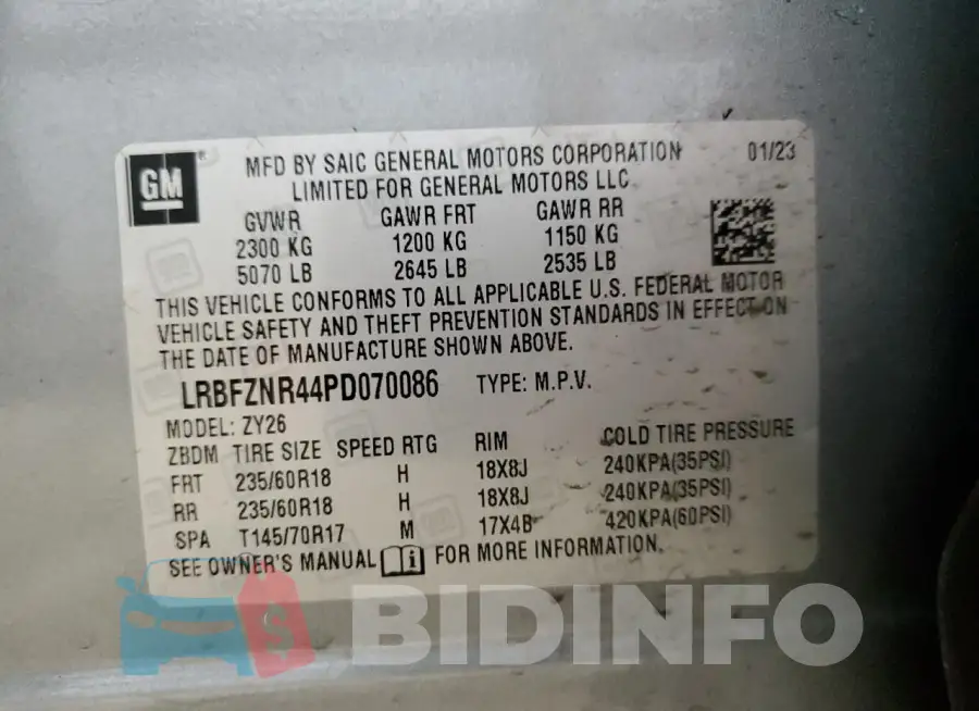 LRBFZNR44PD070086 Photo# 13