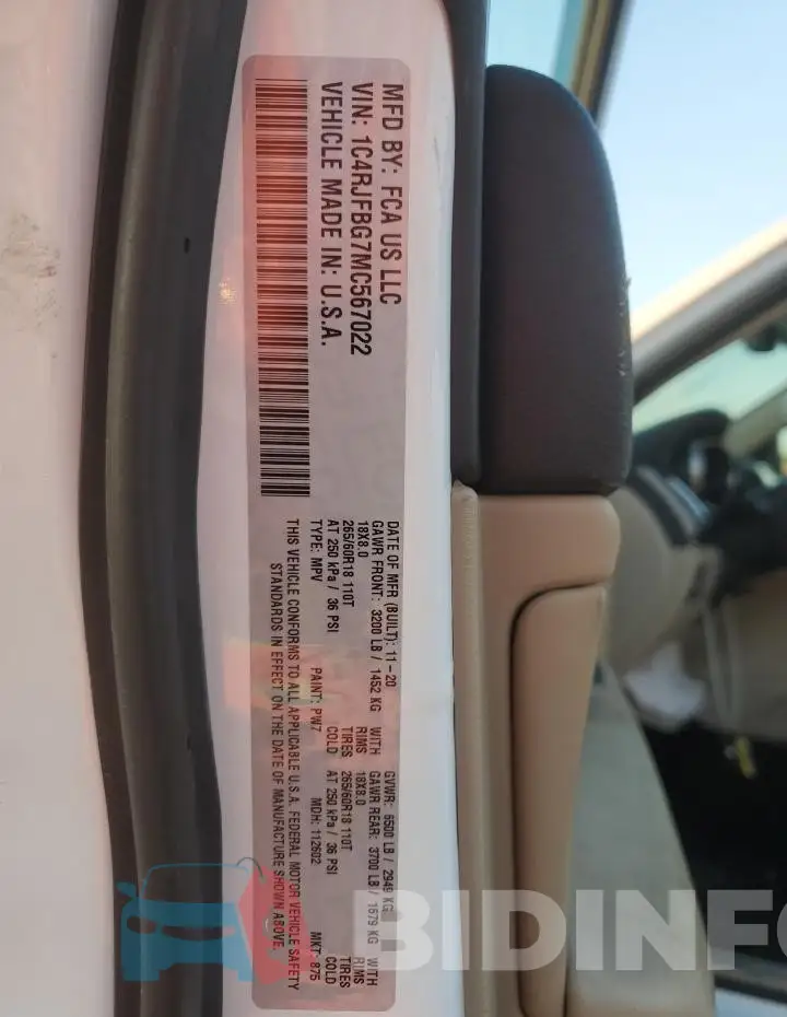 1C4RJFBG7MC567022 Photo# 13