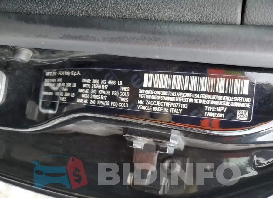 ZACCJBCT0FPB77193 Photo# 13