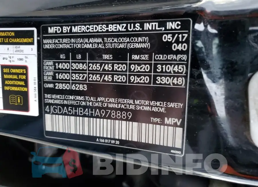 4JGDA5HB4HA978889 Photo# 13