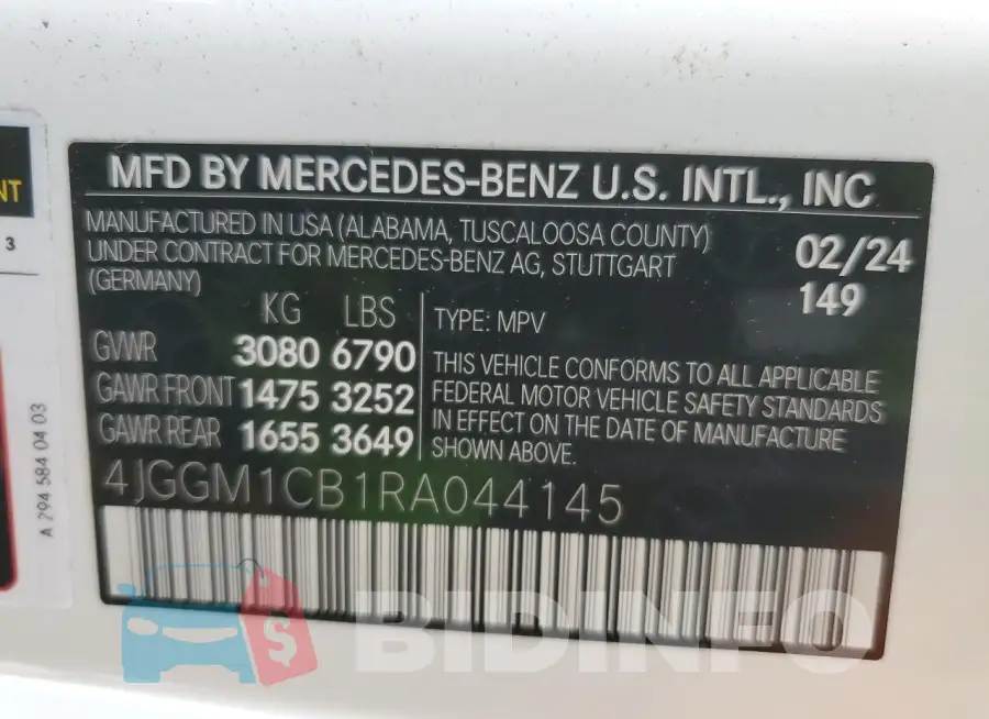 4JGGM1CB1RA044145 Photo# 14