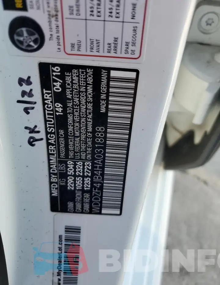 WDDZF4JB4HA031888 Photo# 12