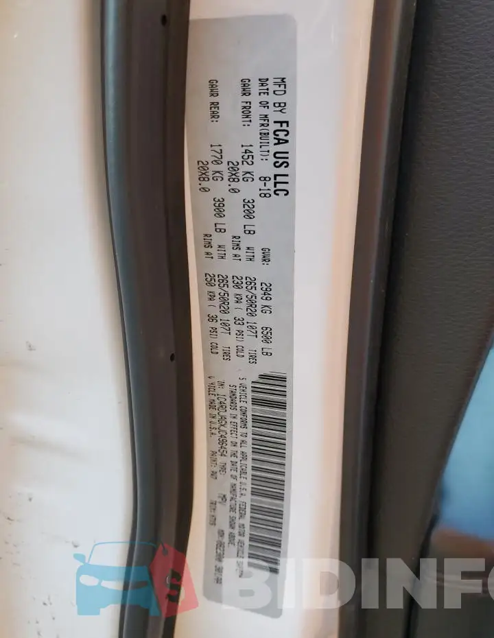 1C4RDJAGXJC496454 Photo# 13