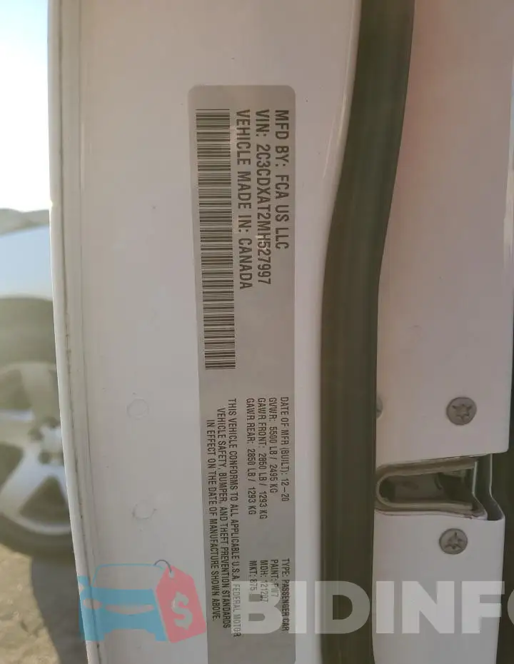 2C3CDXAT2MH527997 Photo# 12
