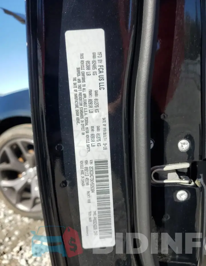2C3CDXCT5KH526384 Photo# 12