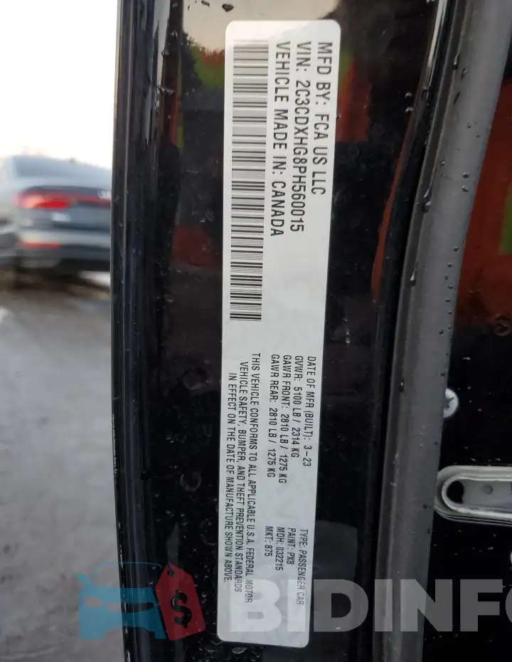 2C3CDXHG8PH560015 Photo# 13