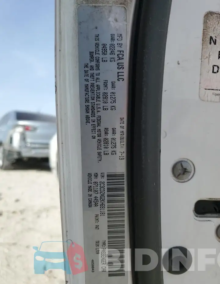 2C3CDZAG2KH691181 Photo# 13