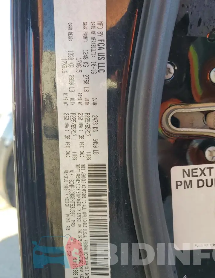 3C4PDCBG6HT531507 Photo# 13