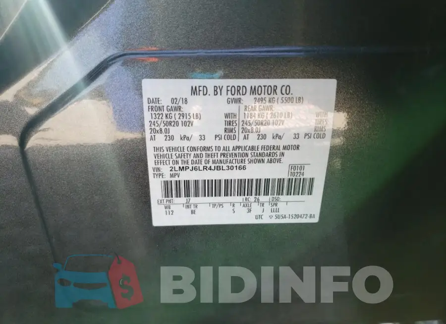 2LMPJ6LR4JBL30166 Photo# 14