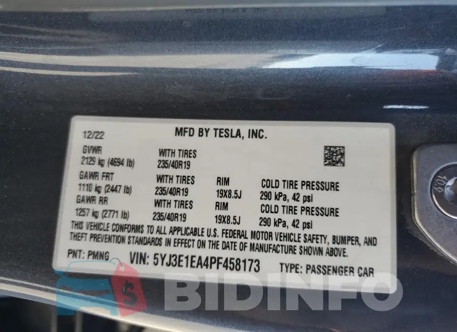 5YJ3E1EA4PF458173 Photo# 13