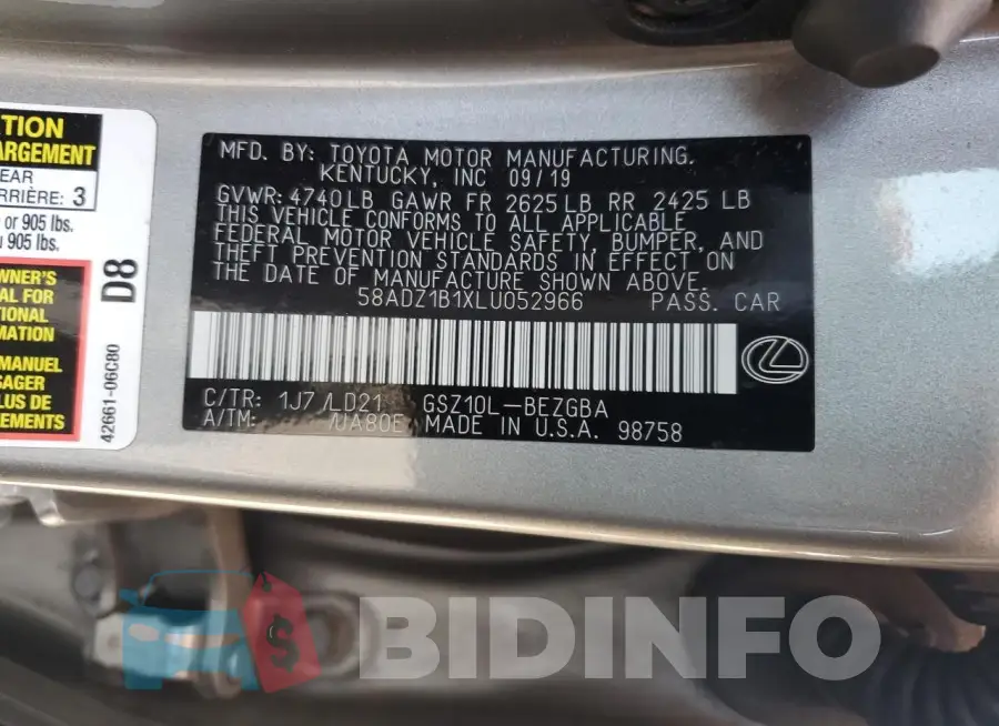 58ADZ1B1XLU052966 Photo# 12